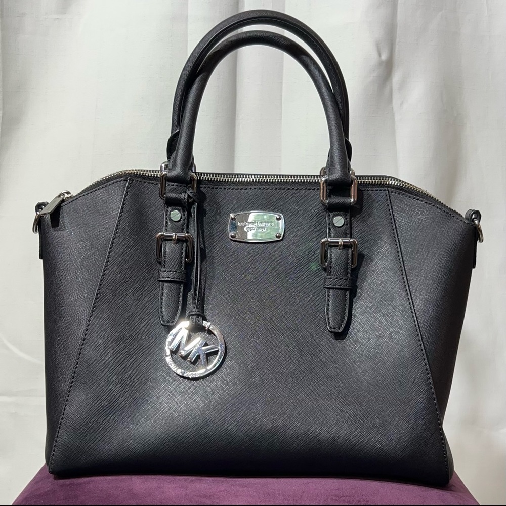 Michael Kors Large Satchel Textured Leather Handbag
